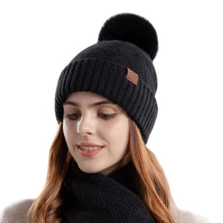 ClamantaBeauty  Ensemble Bonnet gants et écharpe acrylique Ultra doux pour femme