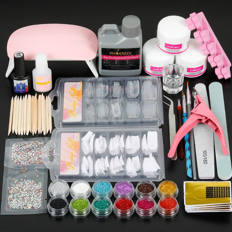 ClamantaBeauty  Kit-1 Kit complet de vernis à ongles en acrylique