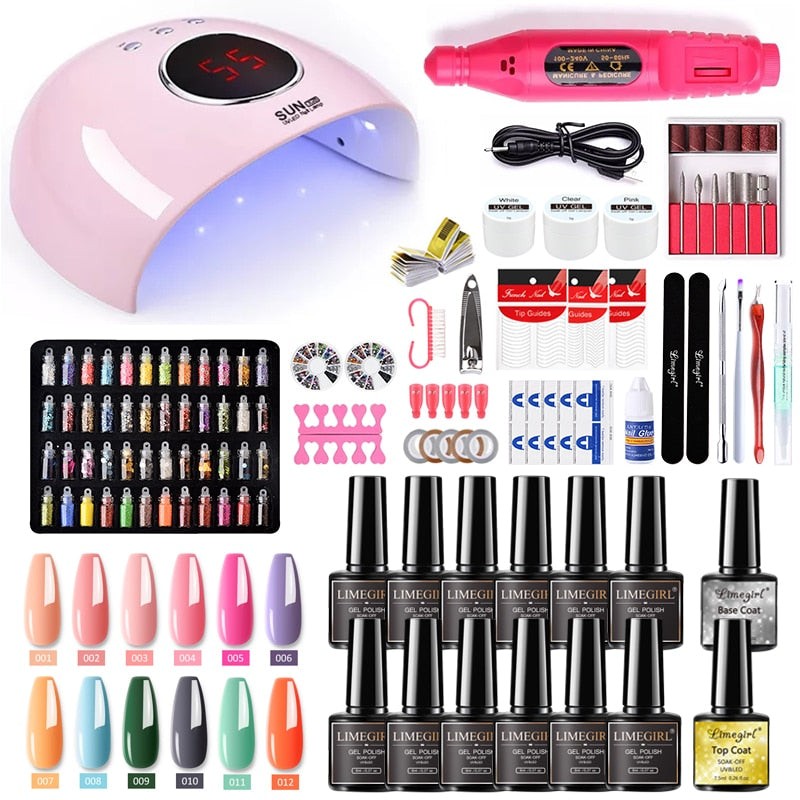 ClamantaBeauty  Kit-1 Kit de Manucure avec Lampe Sèche-ongles