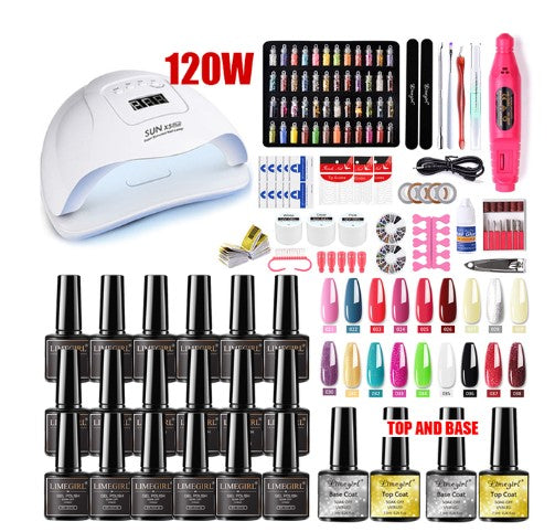 ClamantaBeauty  Kit-3 Kit de Manucure avec Lampe Sèche-ongles