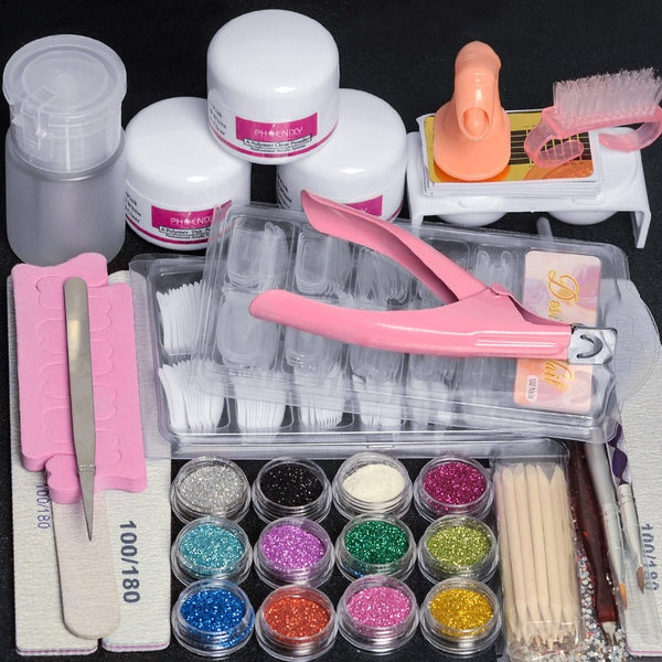 ClamantaBeauty  Kit-4 Kit complet de vernis à ongles en acrylique