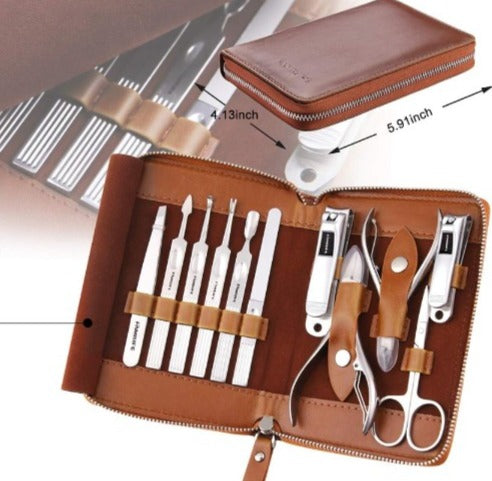 ClamantaBeauty  Kit coupe-ongles en acier inoxydable 11 pcs