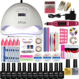 ClamantaBeauty  Kit de manucure Blanc Manucure lime à ongles électrique, sèche-ongles à LED UV vernis