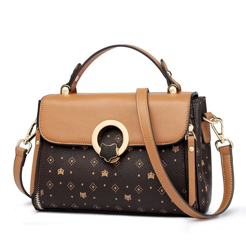 ClamantaBeauty  Marron Sac à Main en Cuir pour Femme