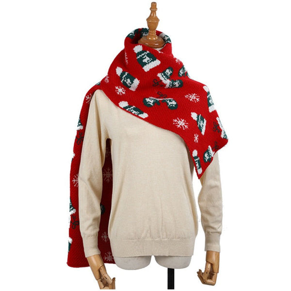 ClamantaBeauty  Rouge / Unique Écharpe d'hiver pour femme style noël